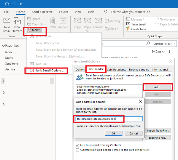 how to add email to outlook desktop