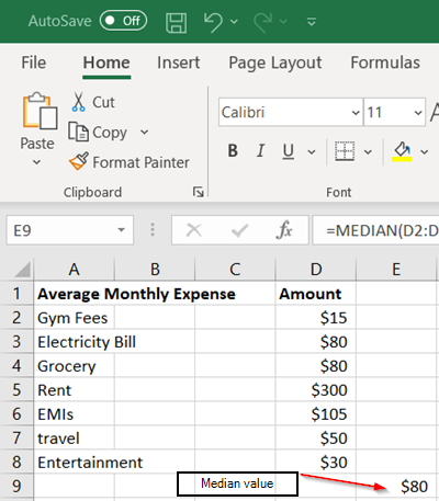 How to calculate Median in Excel 2023