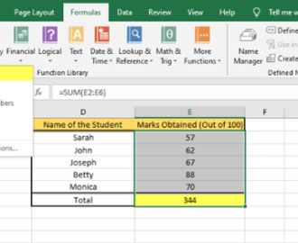 How to insert Formulas and Functions in Microsoft Excel - New4Trick.Com