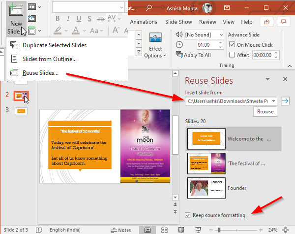 how to combine multiple powerpoint presentations into one