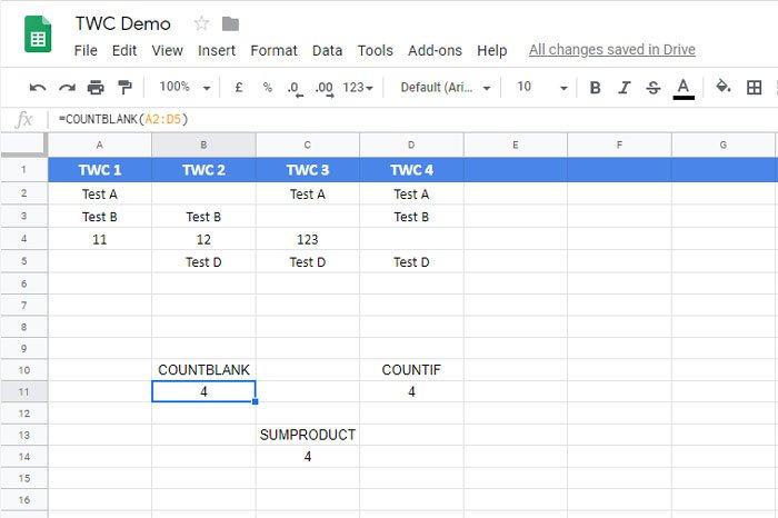 How To Count Blank Or Empty Cells In Excel And Google Sheets 2023