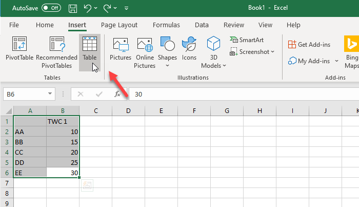 How to insert a Dynamic Chart in Excel spreadsheet 2023