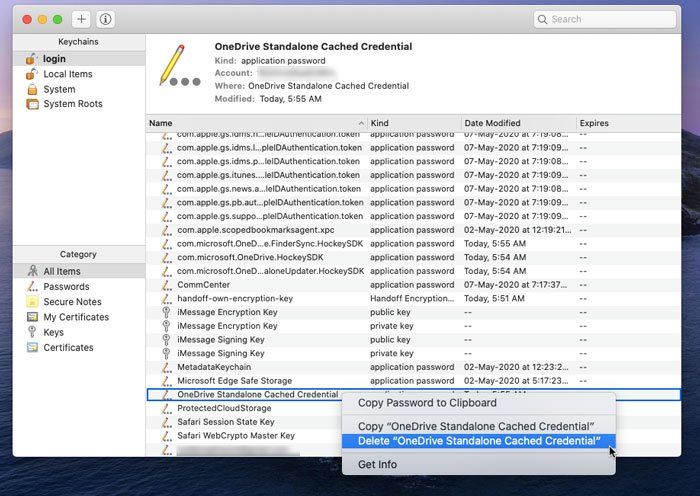You’re syncing a different account error in OneDrive for Mac