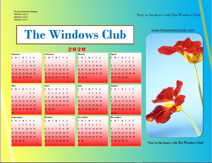 How to create awesome Calendars with Microsoft Publisher 2023