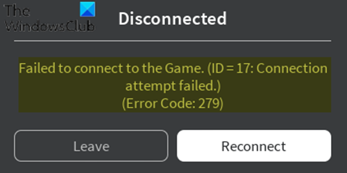 roblox error code 279