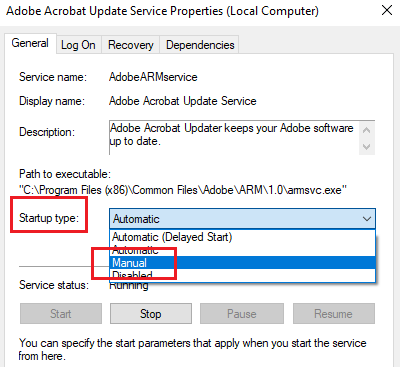 disable adobe updater startup utility